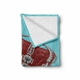 thumbnail image 2 of Sloth Soft Flannel Fleece Throw Blanket, Hand Drawn Animal with Imperial Crown King of Laziness Theme, Cozy Plush for Indoor and Outdoor Use, 70" x 90", Aqua Burgundy Grey, by Ambesonne, 2 of 6