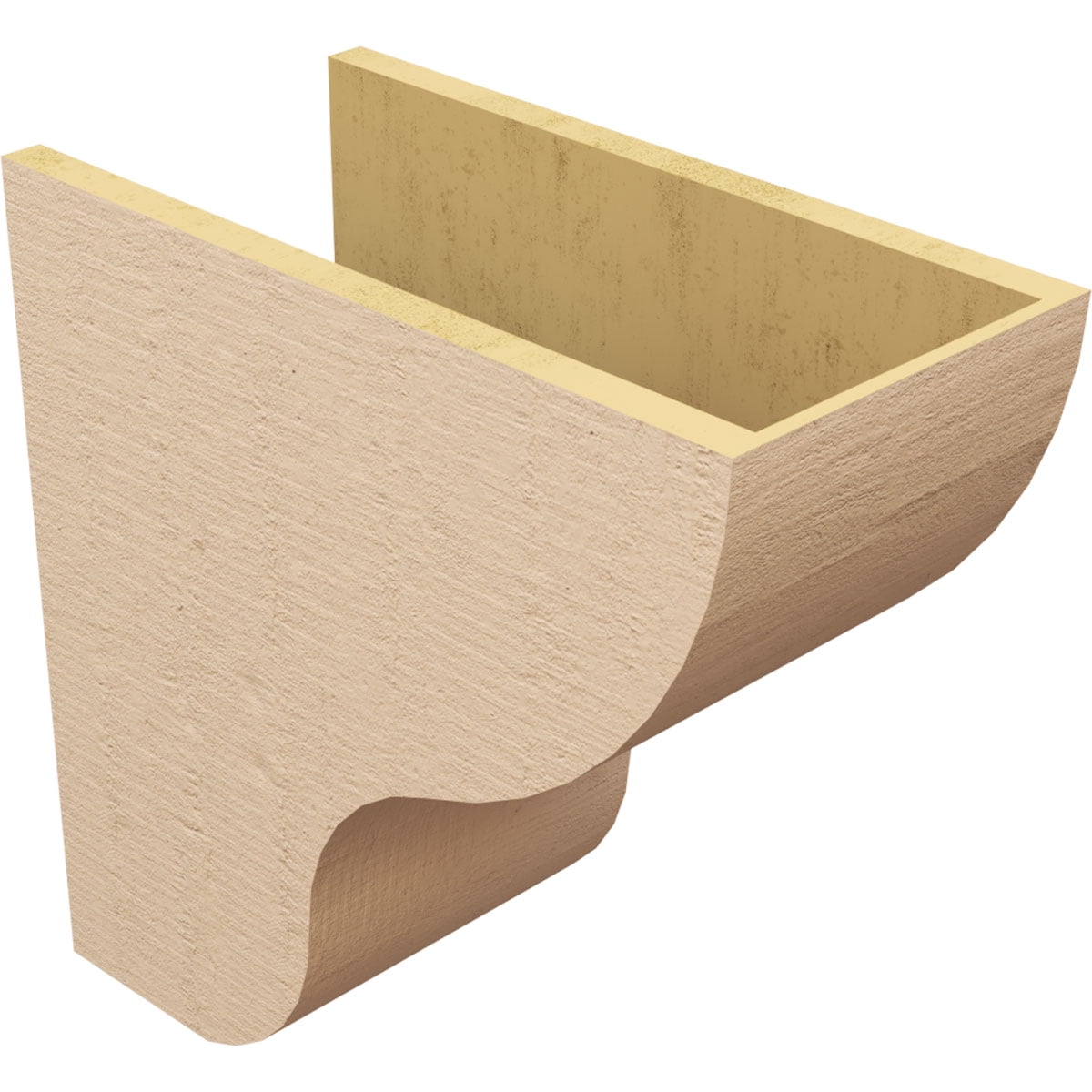 10"W x 20"D x 20"H Classic Greensboro Rough Cedar Woodgrain TimberThane Corbel, Primed Tan