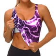 thumbnail image 4 of Lsque Blue Lightning Printed Women'S Sports Bra, Compression, Moisture Wicking, High-Impact Sports Bra For Women,Supportive sports bra-XX-Large, 4 of 9