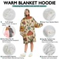 thumbnail image 5 of Colorful Mushroom Flower Light Pattern Wearable Oversized Blanket,Wearable Blanket Hoodie for Adults,Cozy Hooded Blankets with Super Pockets,Super Warm Fuzzy Pullover for Women & Men, 5 of 6