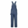 thumbnail image 5 of qolati Denim Overalls for Women Stretch Straight Wide Leg Jeans Overall Regular Fit Bib Jean Jumpsuits Comfy Adjustable Straps, 5 of 6