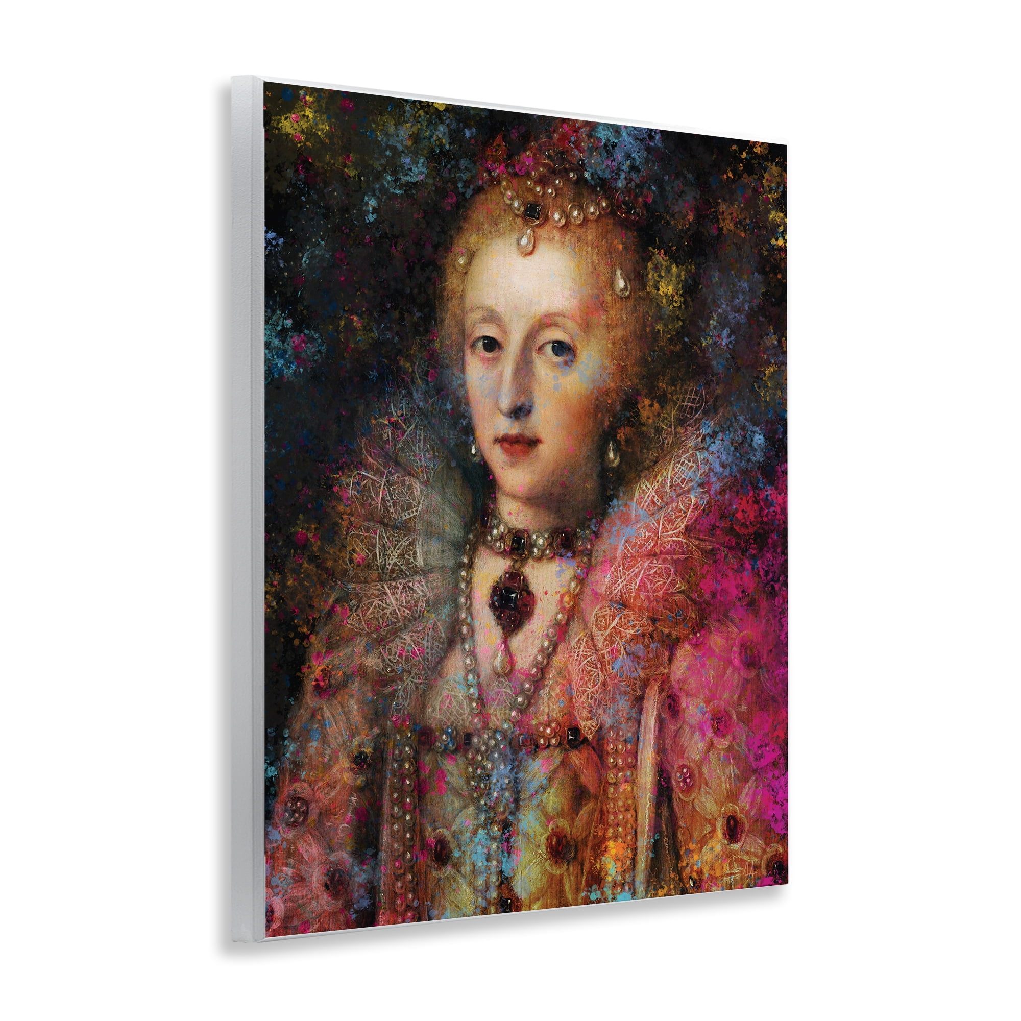 Stupell Industries Dappled Royalty Renaissance Portrait Wall Plaque Art, design by Sarah Adams