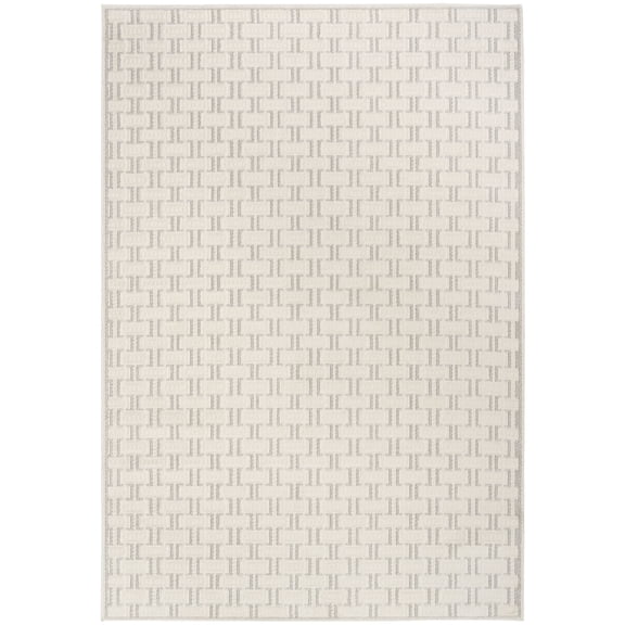 Nourison Nordic 4' x 6' Ivory Grey Scandinavian Indoor Rug