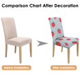 thumbnail image 6 of Charming Strawberry Dining Chair Covers Set of 4 Fresh Red Berry Design Washable Polyester Stretch Slipcovers Removable Protector for Sweet Kitchen Decor, 6 of 6
