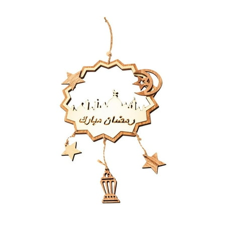 

Famure Wooden Eid Mubarak Pendant-Eid Mubarak Letter Ornament-Gift For Muslims Accessories For Eid Mubarak Ramadan Kareem Eid Al-Adha