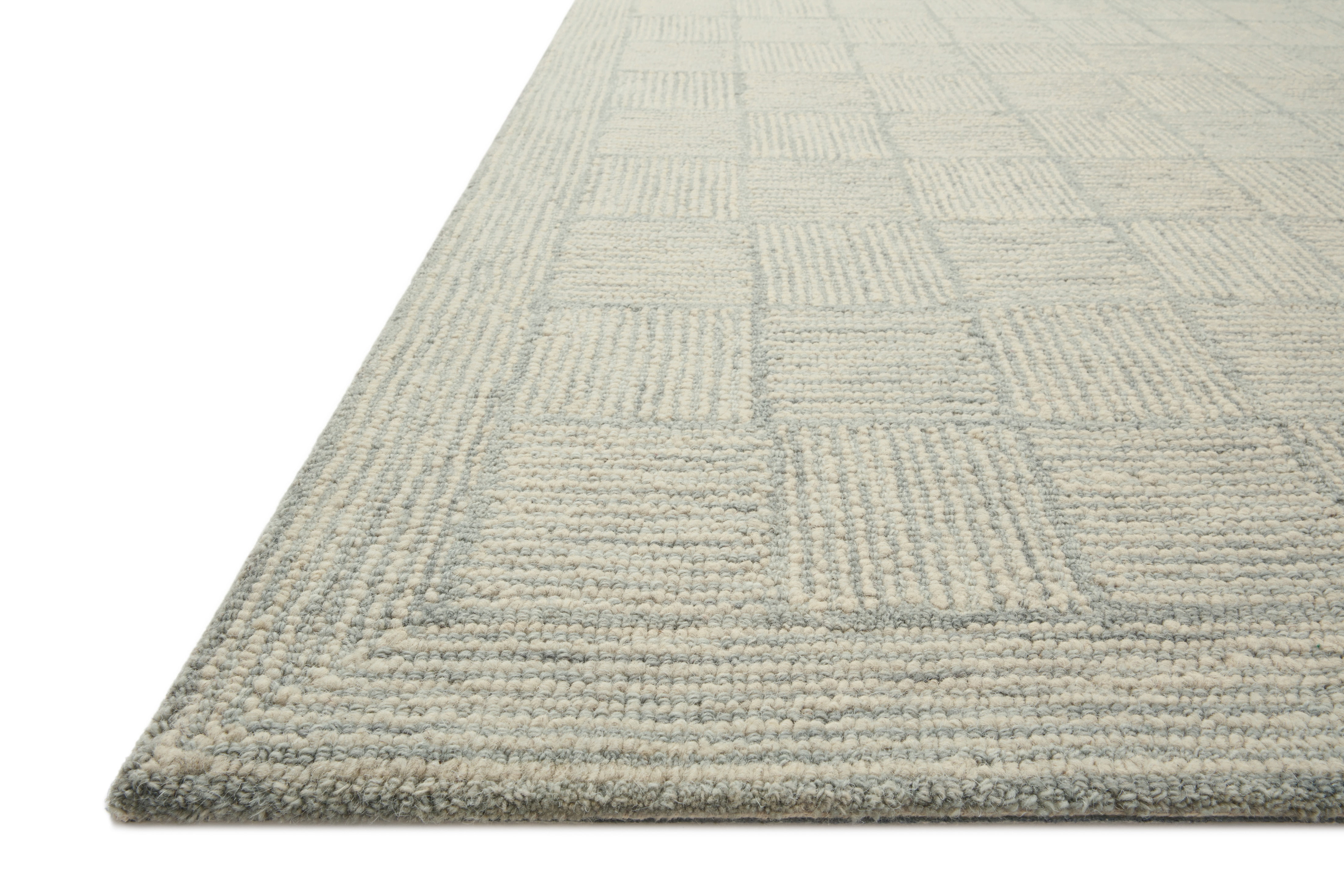 Chris Loves Julia x LoloiFrancis Silver / Sky 2'-3" x 3'-9" Accent Rug