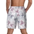 thumbnail image 4 of Uemuo Lilies Flowers Pattern Mens Swim Trunks Quick Dry Board Shorts with Mesh Lining, Stretch Beach Shorts Quick Dry No-Chafing Board Shorts-3X-Large, 4 of 9