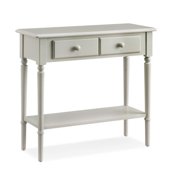 Leick Home 20027-GR Coastal One Drawer Narrow Hall Console Sofa Table with Shelf, Greige