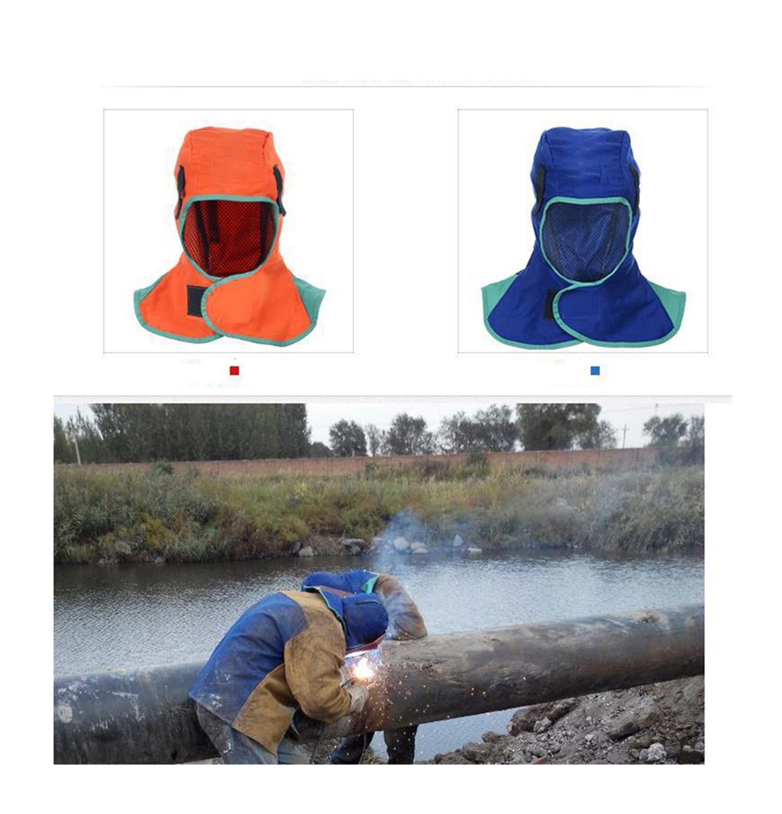 Welding Cap Welder Hood Weldor Helmet Fire Flame Retardant Arc Protection Welding Scarf FR Cotton Welding Hats ,Widely Use