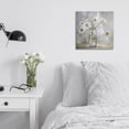 thumbnail image 3 of Bathroom Wall Décor, Canvas Wall Art, Modern Gallery Decor Print White daisy Flower in Bottle Theme Picture Artwork for Walls Ready to Hang for Kitchen Bedroom Decor Size 14x14, 3 of 6