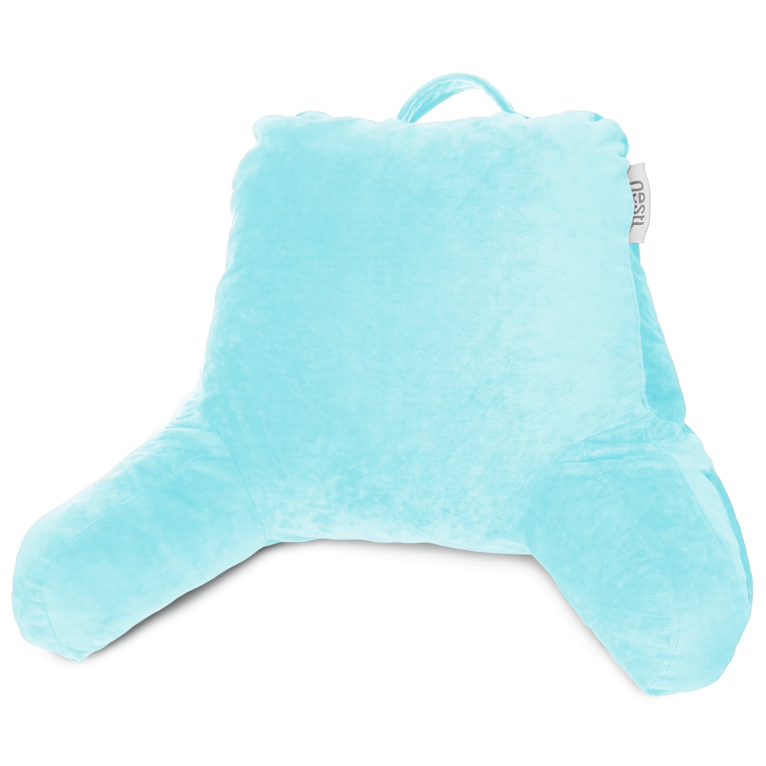 Mlotus Cartoon Girls Bedrest Pillow Kids Backrest Cushion Pillows with Arms for Reading Blue 23.6 x 12 