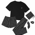 thumbnail image 3 of Prix Coupés: Ensembles de Pyjama pour Femmes, T-shirt à Manches Courtes Confortable pour la Maison, Ensemble de Pyjama Décontracté, 100% Polyester Akmoler, 3 of 3