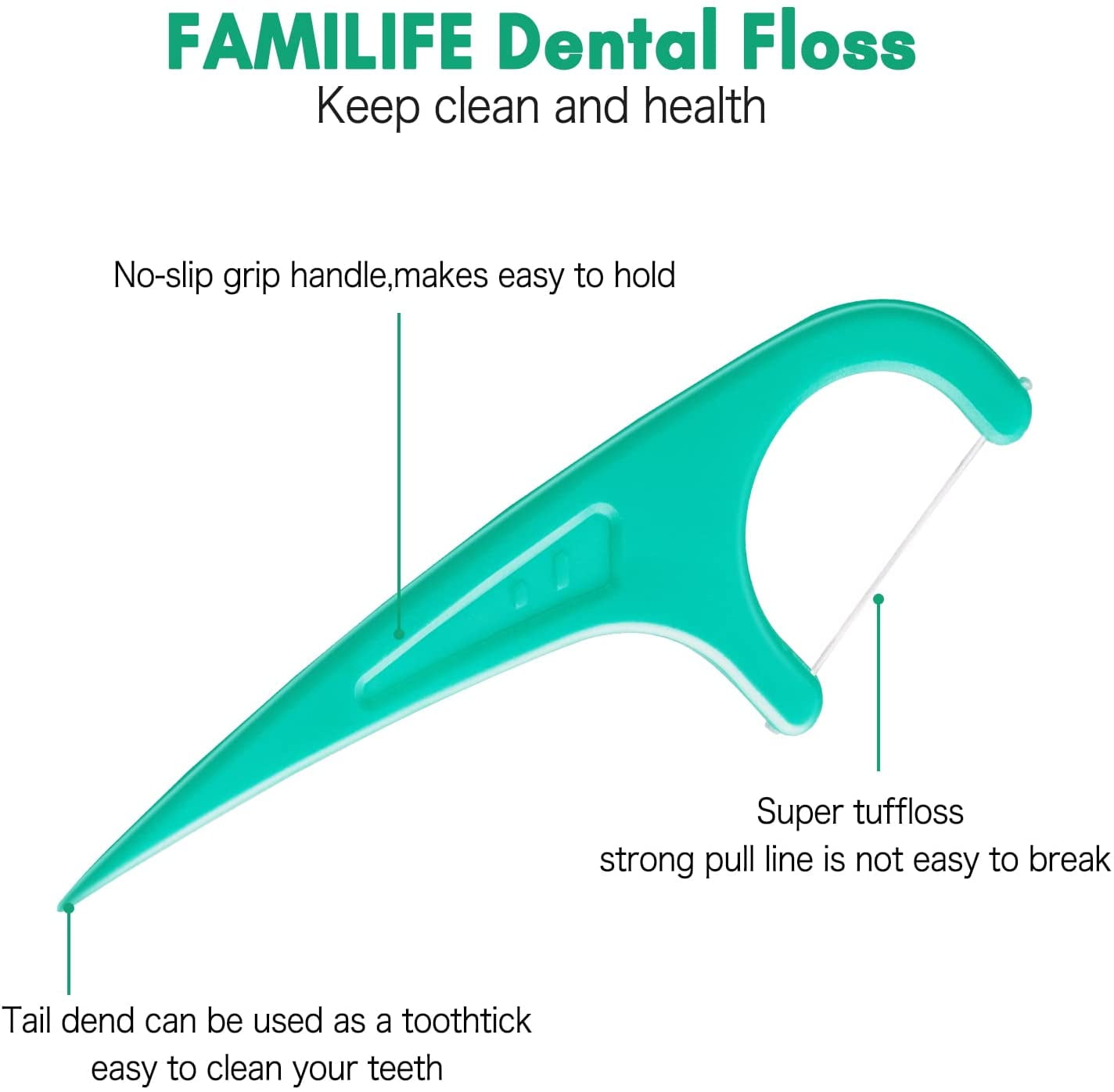 Floss Picks, 240 Count Mint Dental Floss Cleaner, Tooth Picks Flossers with 4 Travel Handy Cases, Helps to Fight Tooth Decay and Keep Your Teeth Clean, Flossing Sticks for Family