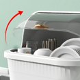 thumbnail image 2 of Yazoeia Dish Drying Rack, Multifunctional Space Saving Dish Drying Box Drying Rack Dish Bowl Drying Box Dish Rack with Cover Dish Drying Rack with Cover with Lid Cover for Kitchen (White), 2 of 9