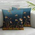 thumbnail image 3 of Nawypu Decorative Square Throw Pillow Cover Cushion Case Watercolor Beautiful Nature Floral Irises Graphic Dandelion Beauty Natural Blue Seeds Spring Dress Pillow Case for Sofa Bed Couch, 3 of 5