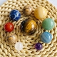 XIBUFE Solar System Natural Stone Set,9 Pcs Crystal Planets Decor with ...