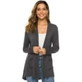 thumbnail image 2 of Women's Cardigan Outerwear Long Sleeve Lightweight Breathable Loose Casual Sweater with Pockets, 2 of 5