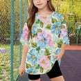 thumbnail image 4 of Virmaxy (5-15 Years) Boys Girls Fashion Casual Shirt Teenagers Solid Color Short Sleeve Round Neck Top Summer Loose Casual Trendy Pullover Shirt Multicolor-10 10 Years, 4 of 7