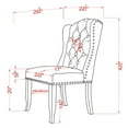 thumbnail image 5 of Tradi Fabric Tufted Wingback Side Chairs, Set of 2, Light Gray, 5 of 5