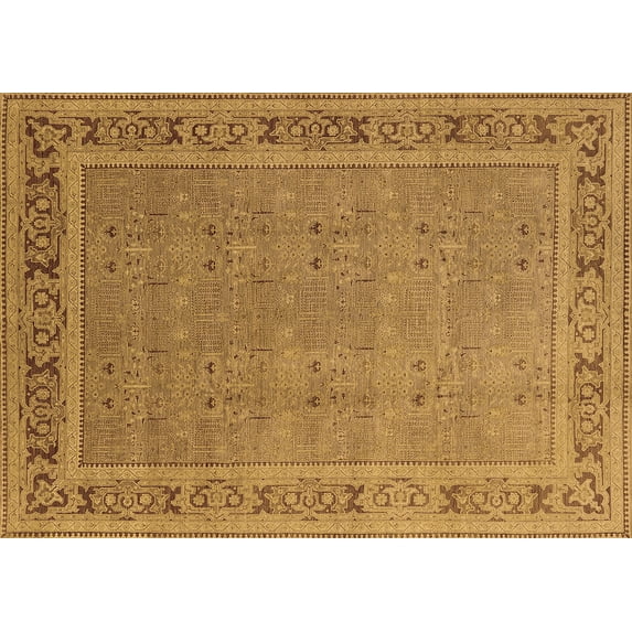Ahgly Company Indoor Rectangle Oriental Brown Industrial Area Rugs, 2' x 4'