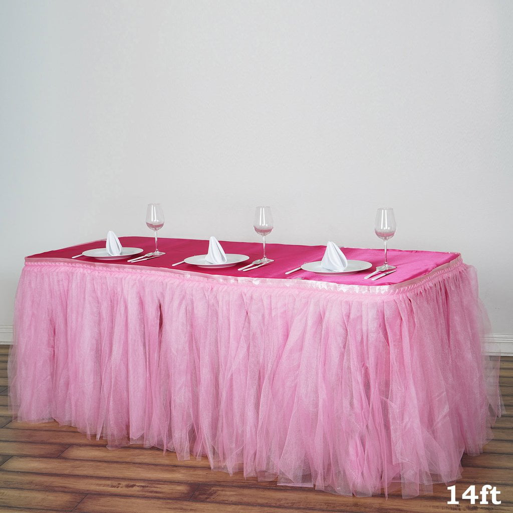 Details about   21 feet x 29" Blush LACE Banquet TABLE SKIRT TradeShow Wedding Party Catering 
