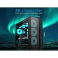 thumbnail image 2 of SAMA S50 ATX Mid Tower Case with 4 ARGB PWM Fans&Hub,PPLP A+ High Airflow Dual-Chamber Gaming Case,USB 3.2 Gen2x2 Type-C,Supports ATX/MATX/ITX Back-Connect Motherboard,410mm GPU&360mm Radiator,Black, 2 of 13