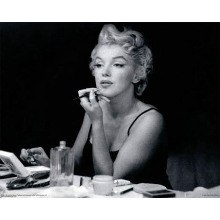Marilyn Monroe Mirror Lipstick Make Up Poster New 24x36