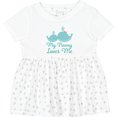 thumbnail image 3 of Inktastic Nanny Loves Me Grandchild Whale Girls Baby Dress, 3 of 5