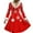 Red, variant on Women's Casual V-neck Christmas Print Plush Long-Sleeve Casual Dress for Holiday and Everyday Wear, Soft Women's Winter Dress with Festive Design,Dark Green,2XL