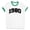 White/Kelly Green, variant on 1980 College Style Ringer Tee Shirt Unisex Large White/Black