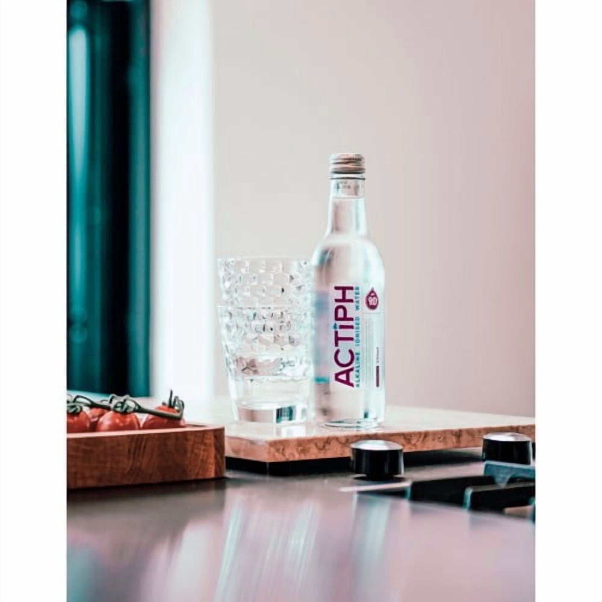 ACTIPH Alkaline Ionised Water Glass Bottle 330ml, British Import (Pack of 6)