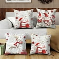 thumbnail image 6 of Noothes 3D Christmas Throw Pillow 18x18 Inch with Santa Snowman Gnomes Patterns, Soft Polyester Festive Sofa Couch Decor with Concealed Zipper for Seasonal Holiday Accent, 6 of 6