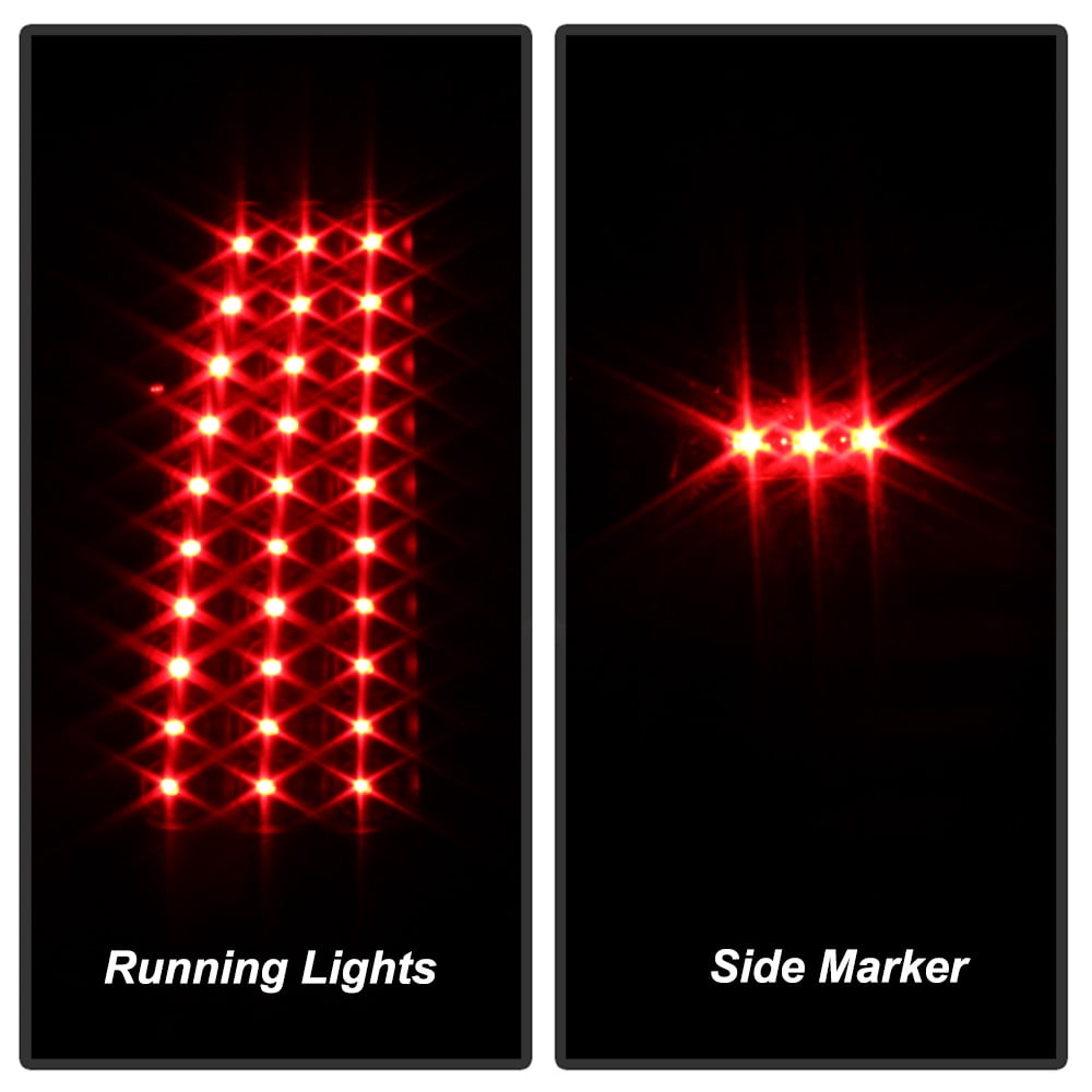 AKKON - For 99-02 Chevy Silverado 09-03 GMC Sierra Pickup Truck Black G2 LED Tail Lights Brake Lamps Replacement