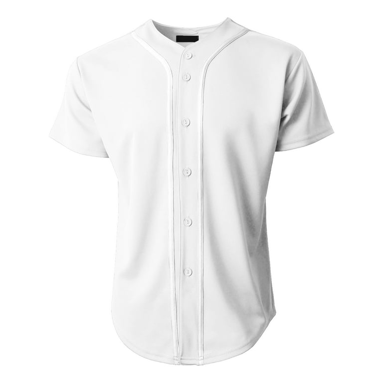 Ma Croix Mens Team Sports Printable Blank Jersey Baseball Collar Button Up  T Shirts