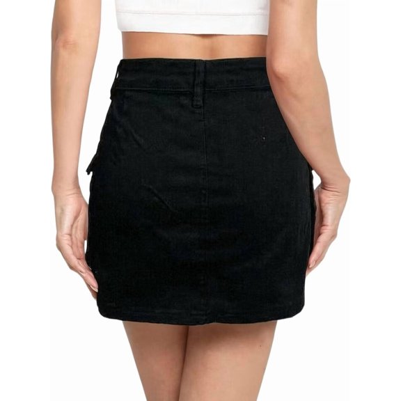 Jaimenalin Women'S Y2K Denim Cargo Skort - High Waisted Mini Skirt Shorts with Multifunctional Pockets