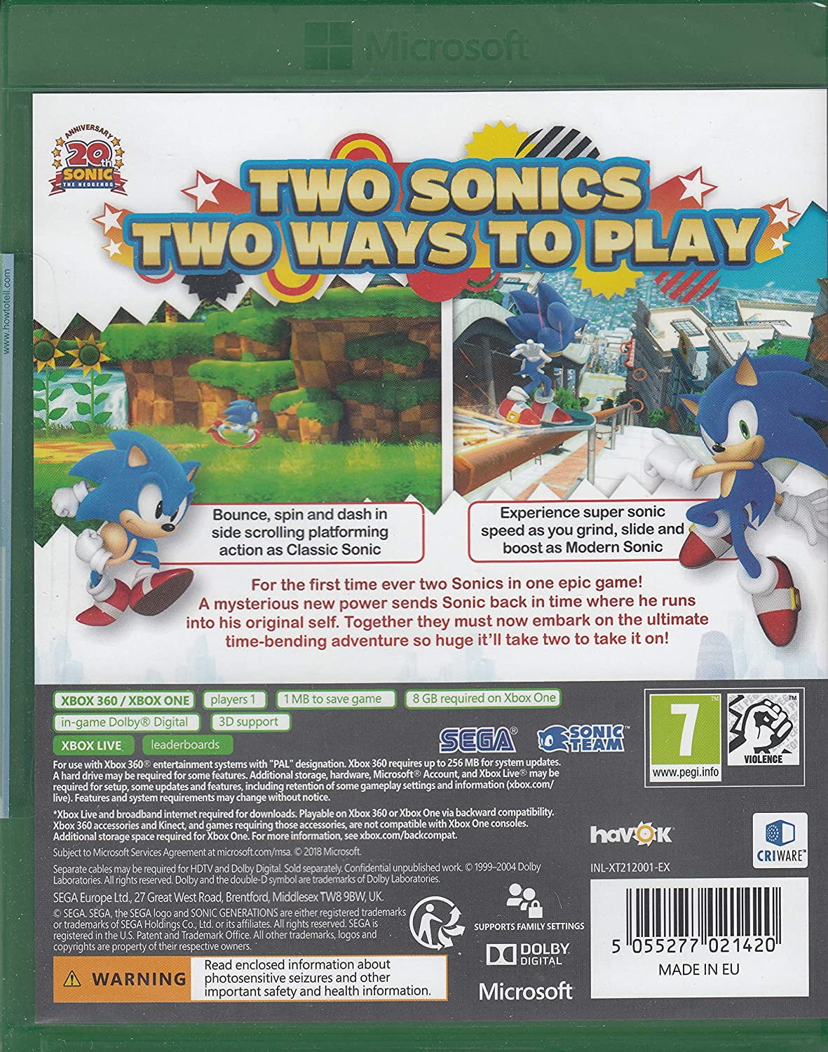 Sonic Generations, Xbox Xbox 5055277021338 - Walmart.com