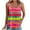 Watermelon Red, variant on Womens Tank Tops 2025 Sleeveless Round Neck Court Lock Casual Printed Camisole Tank Hot Pink S