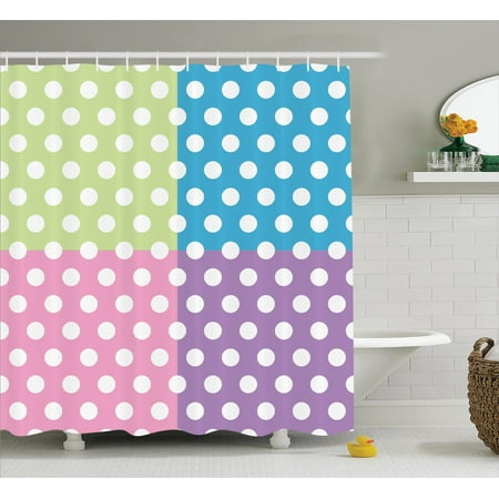 Polka Dots Home Decor Shower Curtain Set In Modern Polka Dots Home Decor Shower Curtain Set In Modern Patchwork Design Print Nursery