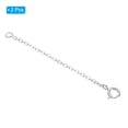 thumbnail image 3 of Unique Bargains 2 Inch S925 Silver Necklace Extender Gold Plated Chain Extenders Extension, Platinum 2 Pack, 3 of 6