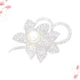 thumbnail image 4 of MasteelfCA 1 Pce Clips de Chaussures de Mariée Fleur Diamant Argentée Strass Perles Boucles de Fête pour Femmes Mariage, 4 of 7