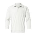 thumbnail image 4 of Gibobby Men's Casual Polo Shirts Classic Button Basic Long Sleeve Shirt Solid Color Cotton Tees Stylish Tops(White,L), 4 of 4