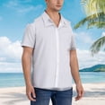 thumbnail image 5 of Xecao Orange Dalia print Hawaiian shirt - a stylish short-sleeve button-down for men, perfect for casual beach and tropical outings., 5 of 9