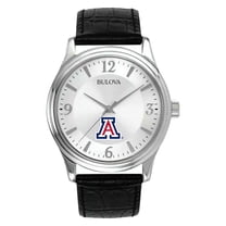 Men's Silver Arizona Wildcats Leather Watch