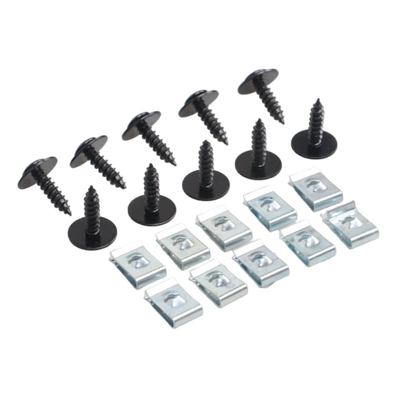 10x Splash Shield Screw Fender Liner Screw & Nut Kit for Honda Civic Odyssey