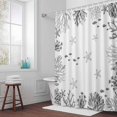 thumbnail image 3 of Summer Ocean Grey Coral Bathroom Shower Curtain, Nautical Sea Watercolor Fish Starfish Waterproof Washable Soft Bath Curtain for Bathtub Decor with 12 Hooks&Grommet, 48x72 Inch, 3 of 9