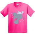 thumbnail image 3 of Inktastic Cute Manatees with Bubbles Youth T-Shirt, 3 of 5