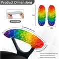thumbnail image 6 of FKELYI Rainbow Love Print Office Chair Cover with 2 Piece Armrest Covers Breathable High Back Computer Chair Slipcover for Home Office Decor, Large, 6 of 6
