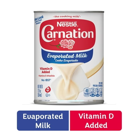 Nestle Carnation Vitamin D Added Evaporated Milk for Holiday Baking, 12 fl. oz. Can