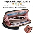 thumbnail image 6 of LOUEBICA Wallet Women Clutch Leather Wristlet Wallet Fashion Embossed RFID Blocking Credit Card Holder with Strap, 6 of 8