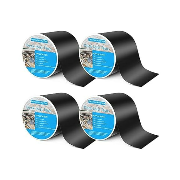 Deck Tape Butyl Joist Tape 6" x 50' Deck Flashing Tape Waterproof Anti-Corrosion Weather Resistance